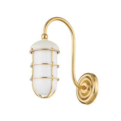 Hudson Valley - MDS1500-AGB/OW - One Light Wall Sconce - Holkham - Aged Brass