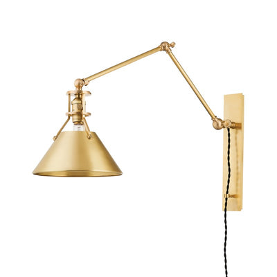 Hudson Valley - MDS953-AGB - One Light Portable Wall Sconce - Metal No. 2 - Aged Brass