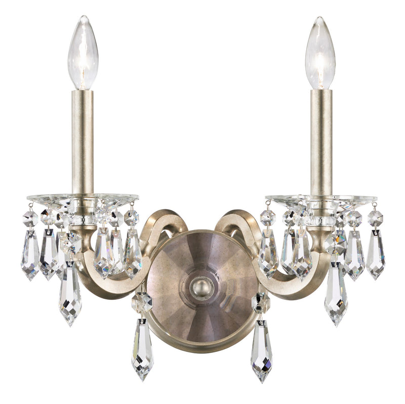 Schonbek - S7602N-48R - Two Light Wall Sconce - Napoli - Antique Silver
