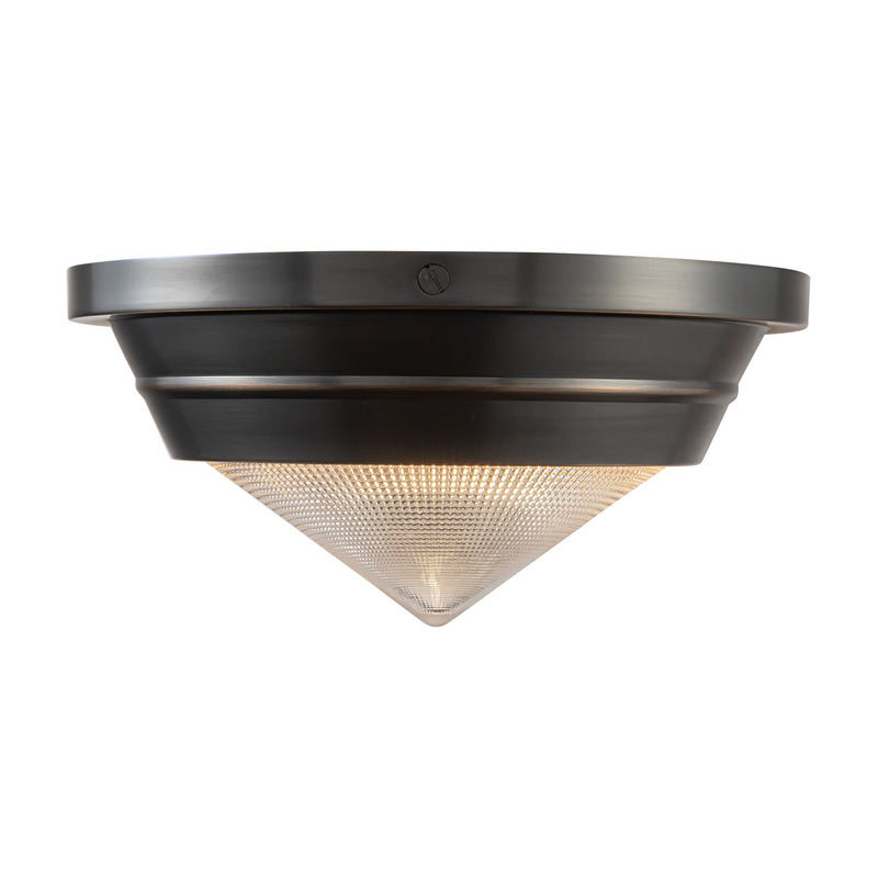 Alora - FM348010UBPG - One Light Flush Mount - Willard - Urban Bronze/Clear Prismatic Glass