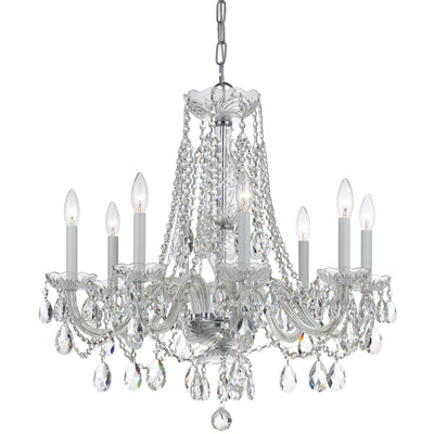 Crystorama - 1138-CH-CL-MWP - Eight Light Chandelier - Traditional Crystal - Polished Chrome