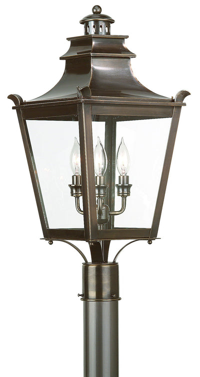 Troy Lighting - P9496EB - Three Light Post Lantern - Dorchester - English Bronze