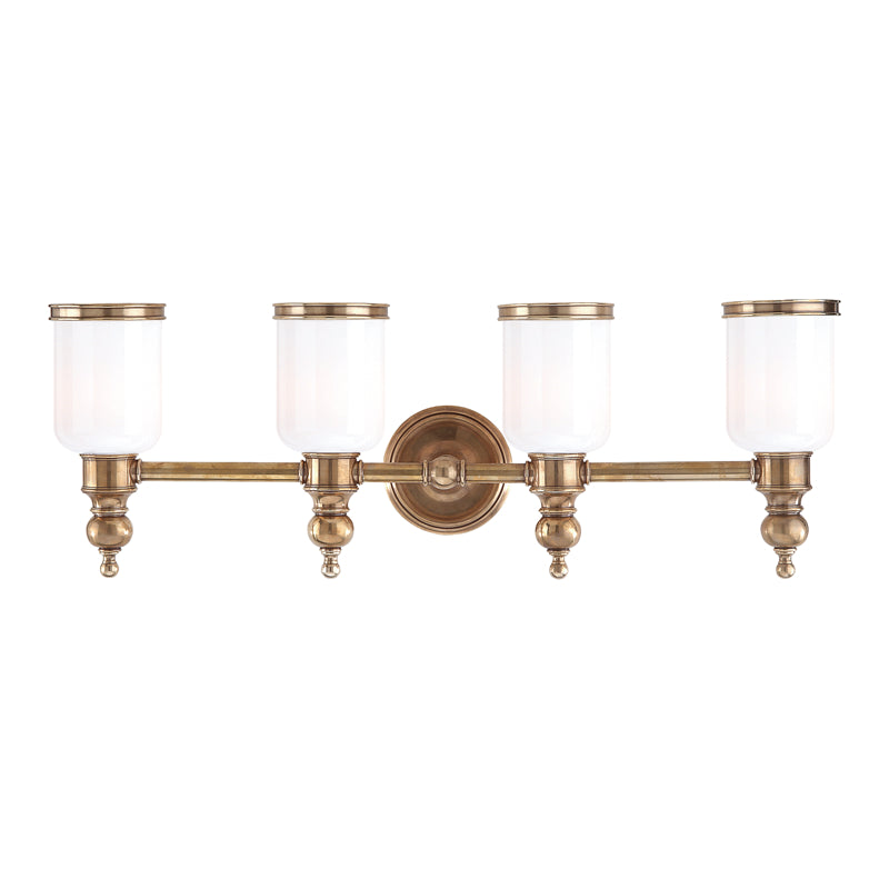 Hudson Valley - 6304-AGB - Four Light Bath Bracket - Chatham - Aged Brass
