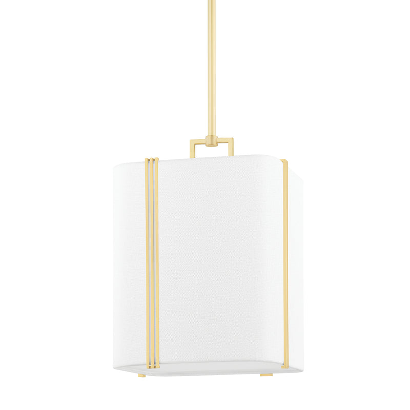 Hudson Valley - 5413-AGB - One Light Pendant - Downing - Aged Brass