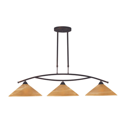 ELK Home - 6552/3 - Three Light Linear Chandelier - Elysburg - Aged Bronze