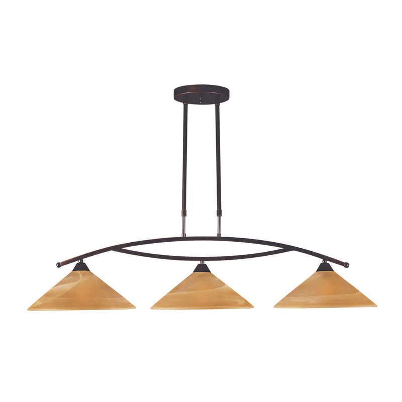 ELK Home - 6552/3 - Three Light Linear Chandelier - Elysburg - Aged Bronze