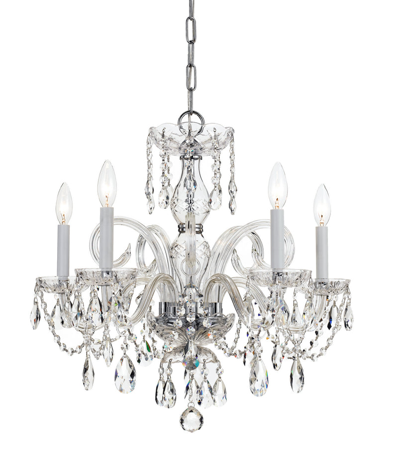 Crystorama - 1005-CH-CL-MWP - Five Light Chandelier - Traditional Crystal - Polished Chrome