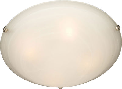 Maxim - 2681MRSN - Three Light Flush Mount - Malaga - Satin Nickel