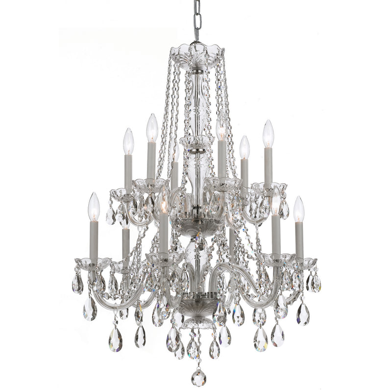 Crystorama - 1137-CH-CL-S - 12 Light Chandelier - Traditional Crystal - Polished Chrome