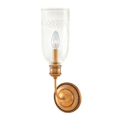 Hudson Valley - 291-AGB - One Light Wall Sconce - Lafayette - Aged Brass
