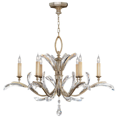 Fine Art - 702440ST - Six Light Chandelier - Beveled Arcs - Silver