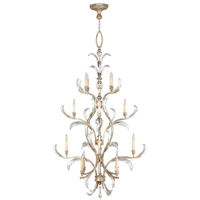 Fine Art - 704040ST - 16 Light Chandelier - Beveled Arcs - Silver