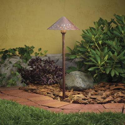 Kichler - 15443TZT - One Light Path & Spread - Lace - Textured Tannery Bronze