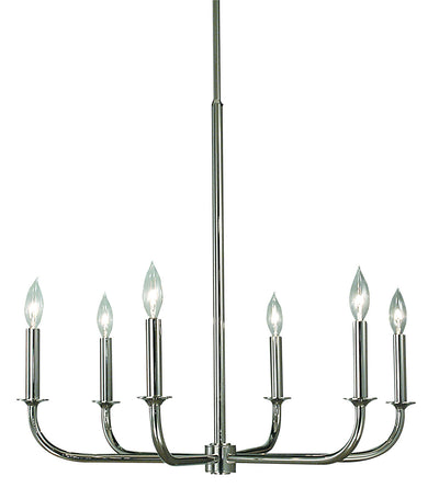 Framburg - 1055 PS - Six Light Chandelier - Moderne - Polished Silver