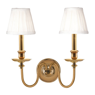 Hudson Valley - 4022-AGB - Two Light Wall Sconce - Menlo Park - Aged Brass