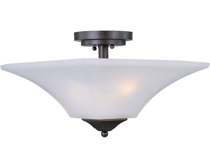 Maxim - 20091FTOI - Two Light Semi-Flush Mount - Aurora - Oil Rubbed Bronze