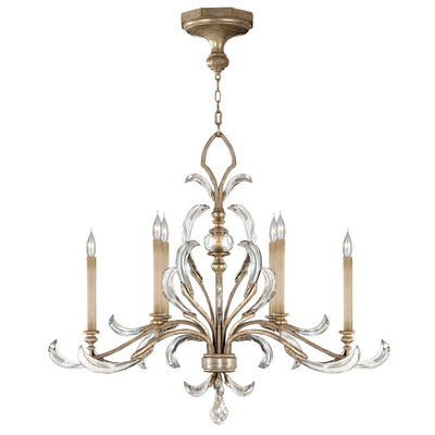 Fine Art - 739240ST - Six Light Chandelier - Beveled Arcs - Silver