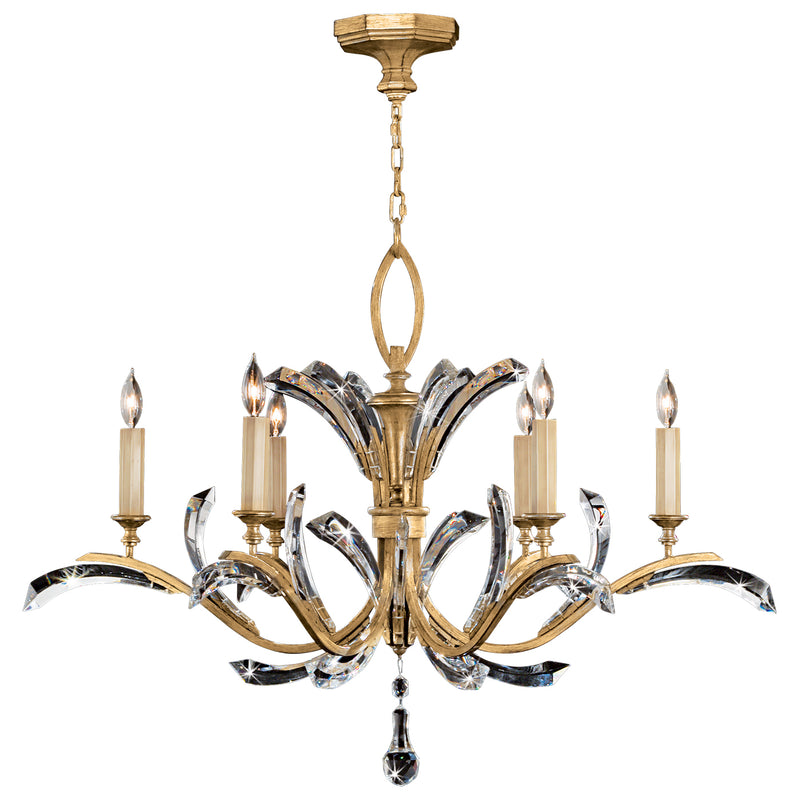 Fine Art - 761240ST - Six Light Chandelier - Beveled Arcs - Gold