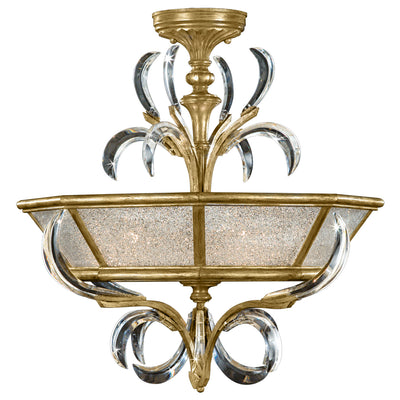 Fine Art - 767740ST - Three Light Semi-Flush Mount - Beveled Arcs - Gold
