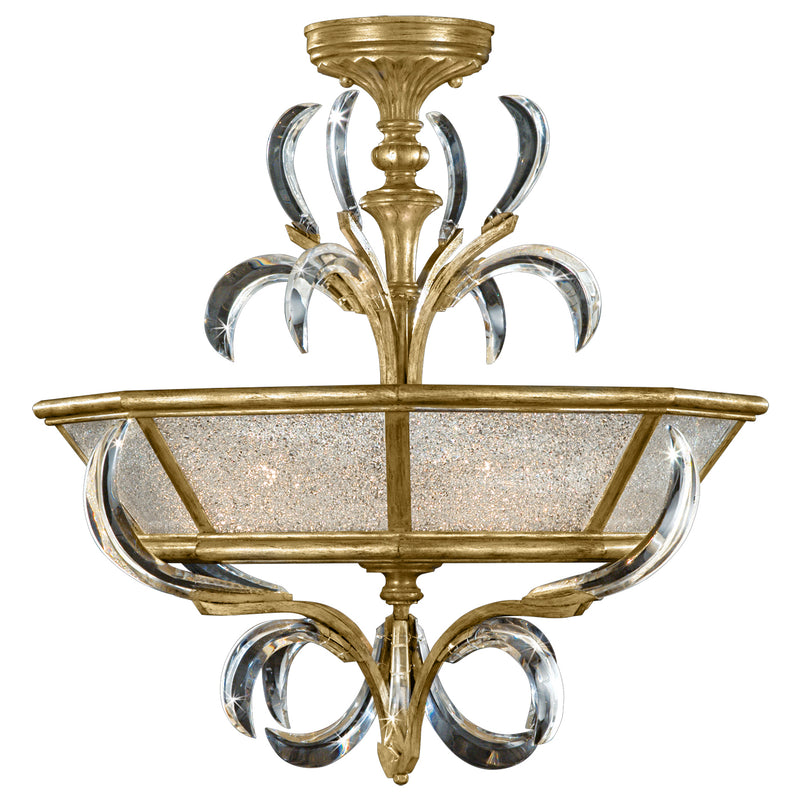 Fine Art - 767740ST - Three Light Semi-Flush Mount - Beveled Arcs - Gold