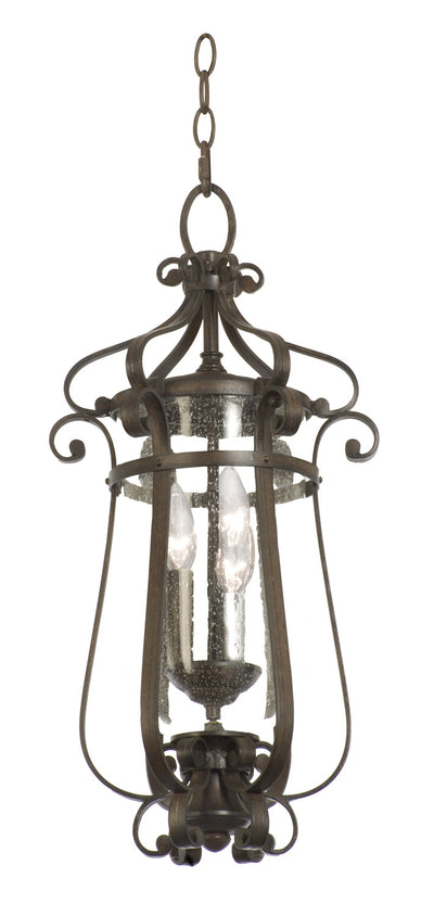 Kalco - 9235BB - Three Light Outdoor Hanging Lantern - Hartford Outdoor - Burnished Bronze