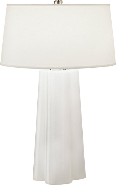 Robert Abbey - 434 - One Light Table Lamp - Wavy - White Cased Glass w/Polished Nickel