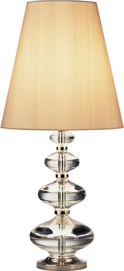 Robert Abbey - 677 - One Light Table Lamp - Jonathan Adler Claridge - Lead Crystal w/Polished Nickel
