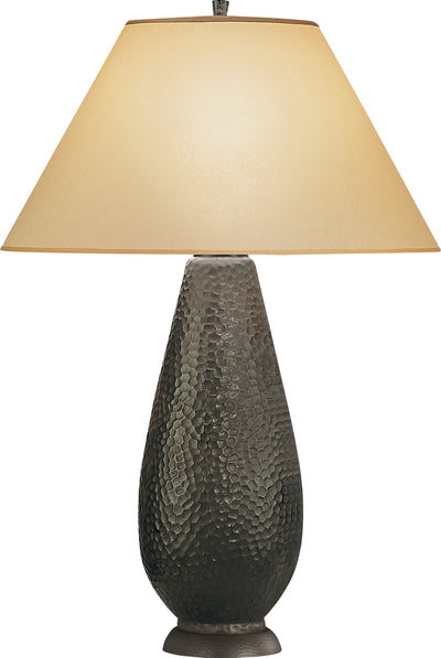 Robert Abbey - 9856X - One Light Table Lamp - Beaux Arts - Antique Rust over Hammered Cast Metal