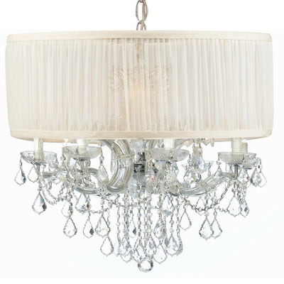 Crystorama - 4489-CH-SAW-CLM - 12 Light Chandelier - Brentwood - Polished Chrome