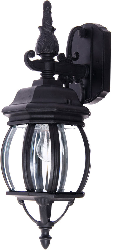Maxim - 1030BK - One Light Outdoor Wall Lantern - Crown Hill - Black