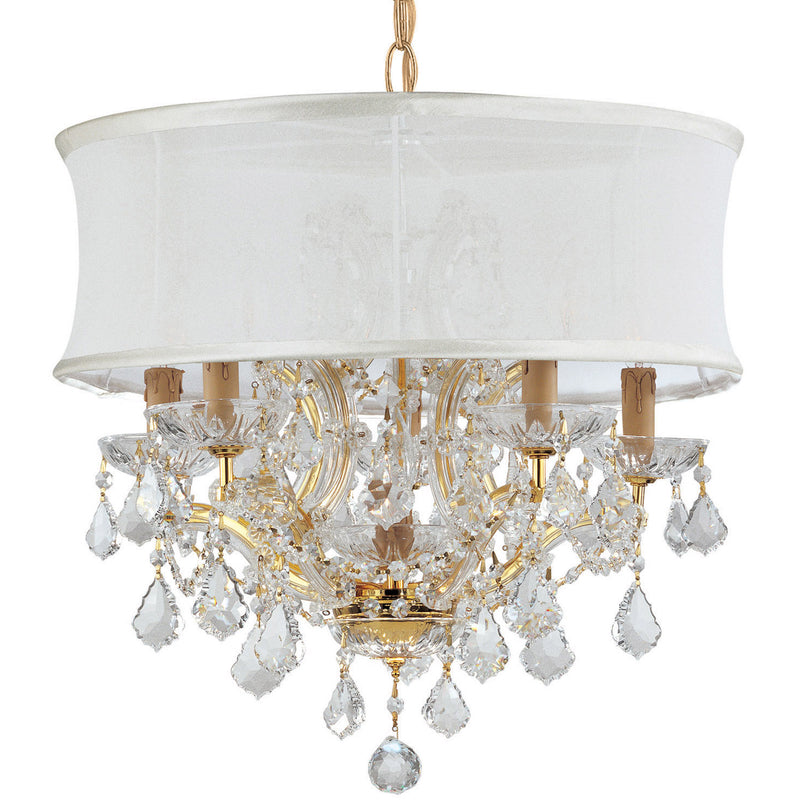 Crystorama - 4415-GD-SMW-CLQ - Six Light Chandelier - Brentwood - Gold