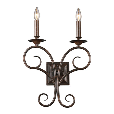 ELK Home - 15040/2 - Two Light Wall Sconce - Gloucester - Weathered Bronze