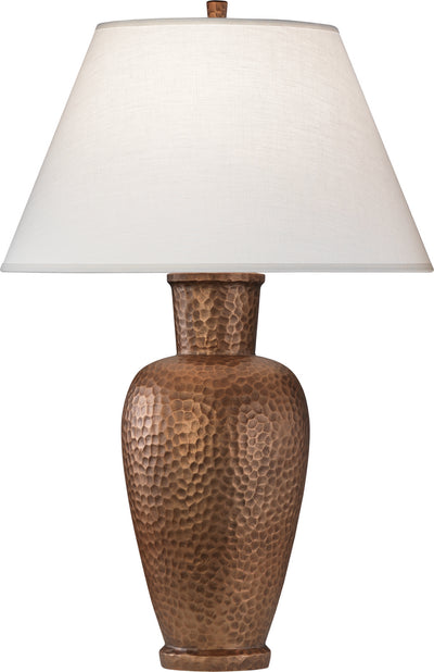 Robert Abbey - 9867 - One Light Table Lamp - Beaux Arts - Dark Antique Copper over Hammered Cast Metal
