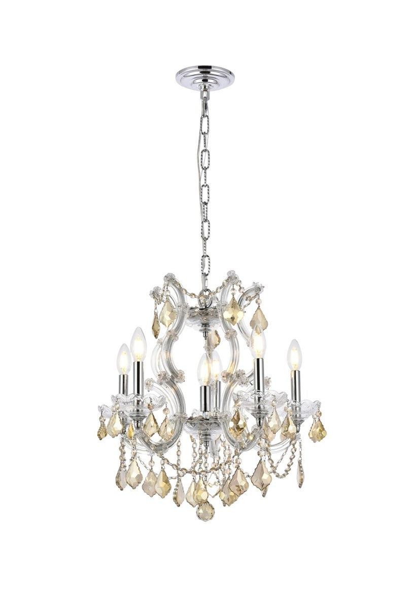 Elegant Lighting - 2800D20C-GT/RC - Six Light Pendant - Maria Theresa - Chrome