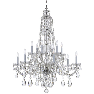 Crystorama - 1112-CH-CL-S - 12 Light Chandelier - Traditional Crystal - Polished Chrome