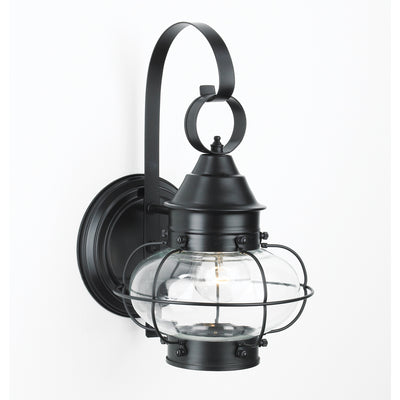 Norwell Lighting - 1324-BL-CL - One Light Wall Mount - Cottage Onion - Black