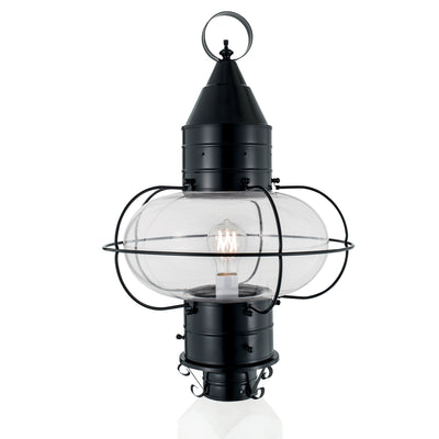 Norwell Lighting - 1510-BL-CL - One Light Post Mount - Classic Onion - Black