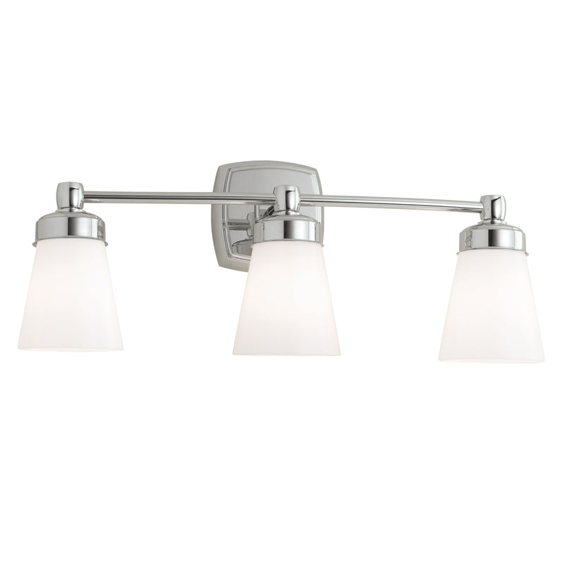 Norwell Lighting - 8933-CH-SO - Three Light Wall Sconce - Soft Square - Chrome