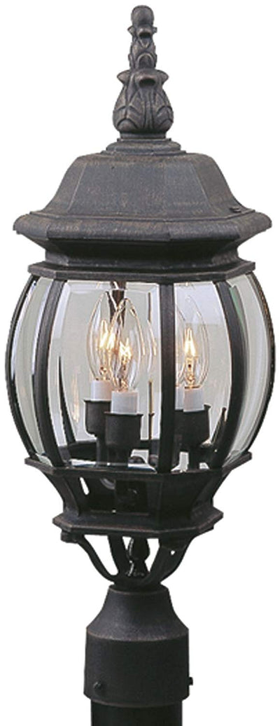 Craftmade - Z335-TB - Three Light Post Mount - French Style - Matte Black