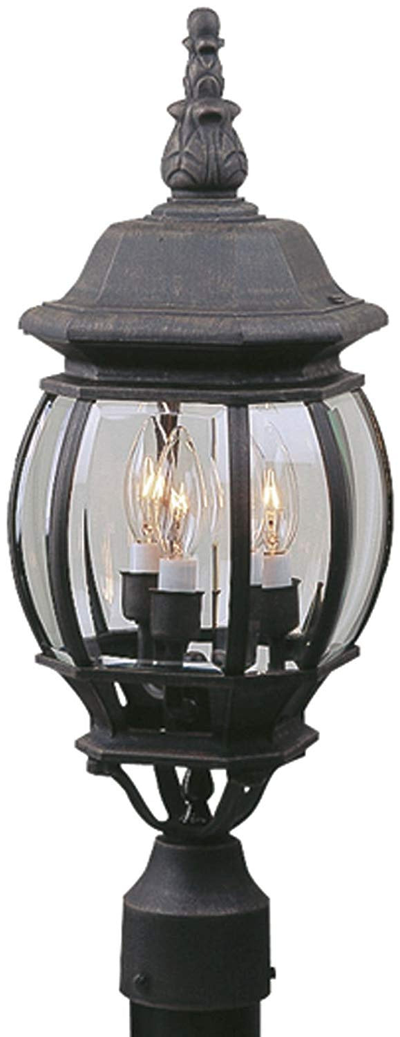 Craftmade - Z335-TB - Three Light Post Mount - French Style - Matte Black