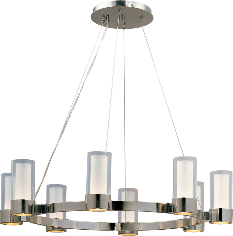 Maxim - 23078CLFTPC - Eight Light Chandelier - Silo - Polished Chrome