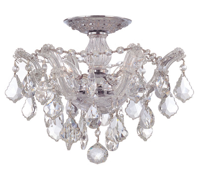 Crystorama - 4430-CH-CL-MWP - Three Light Ceiling Mount - Maria Theresa - Polished Chrome