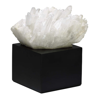 Cyan - 02582 - Sculpture - Quartz - Black And White Crystal