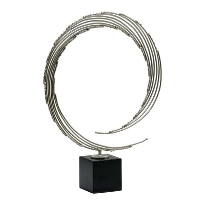 Cyan - 02839 - Sculpture - Centurian Circle - Nickel And Black