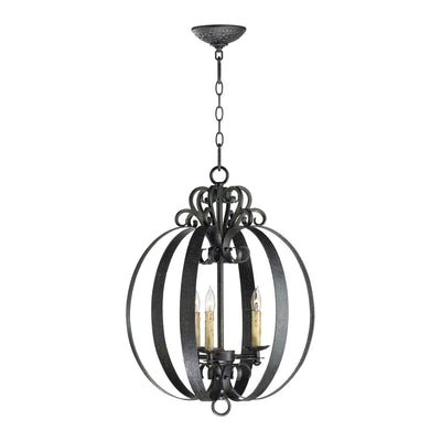 Cyan - 04158 - Three Light Pendant - Julian - Hammered Bronze