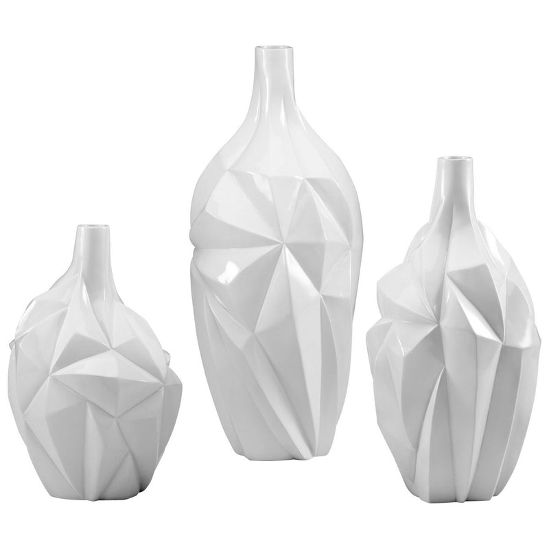 Cyan - 05002 - Vase - Glacier - Gloss White Glaze
