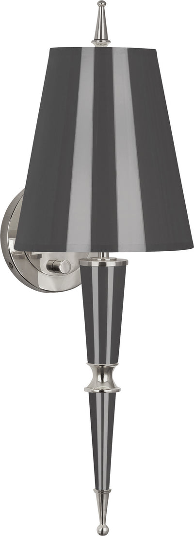 Robert Abbey - A603 - One Light Wall Sconce - Jonathan Adler Versailles - Ash Lacquered Paint w/Polished Nickel