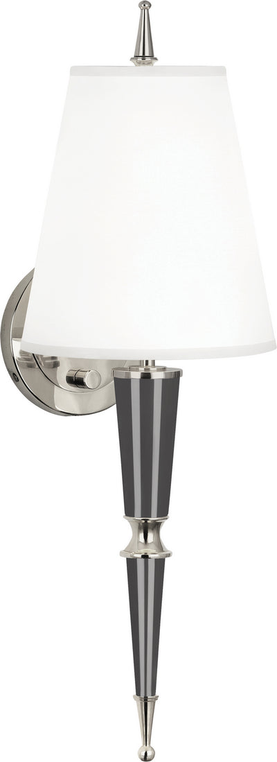 Robert Abbey - A603X - One Light Wall Sconce - Jonathan Adler Versailles - Ash Lacquered Paint w/Polished Nickel