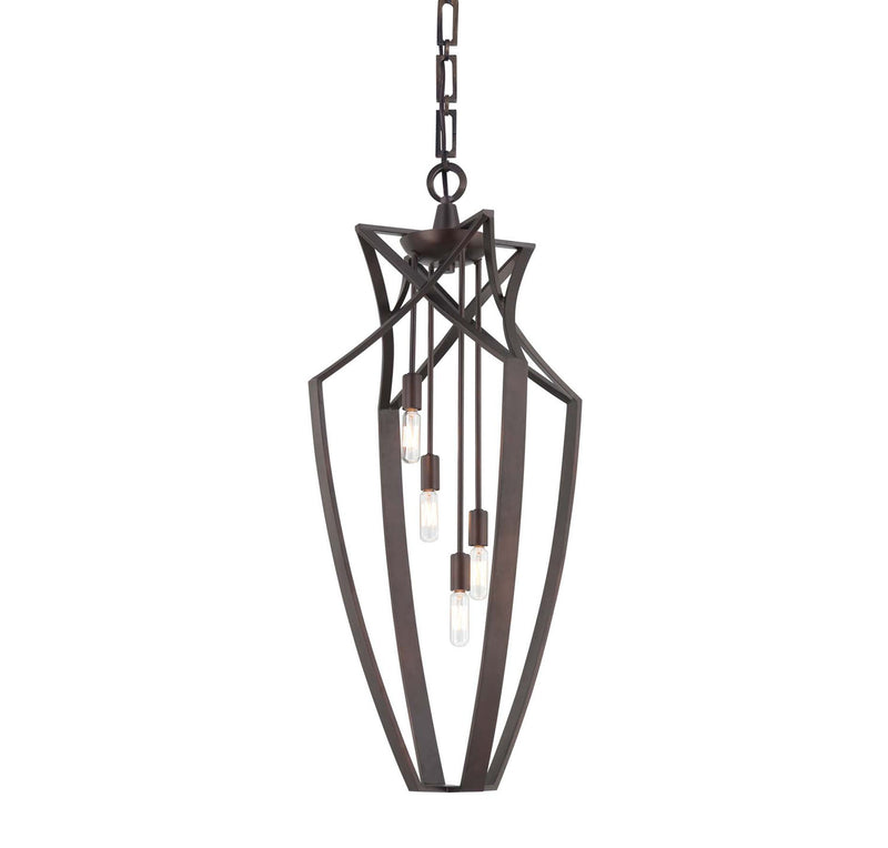 Savoy House - 3-6821-4-13 - Four Light Foyer Pendant - Windsung - English Bronze