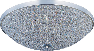Maxim - 39872BCPS - Six Light Flush Mount - Glimmer - Plated Silver